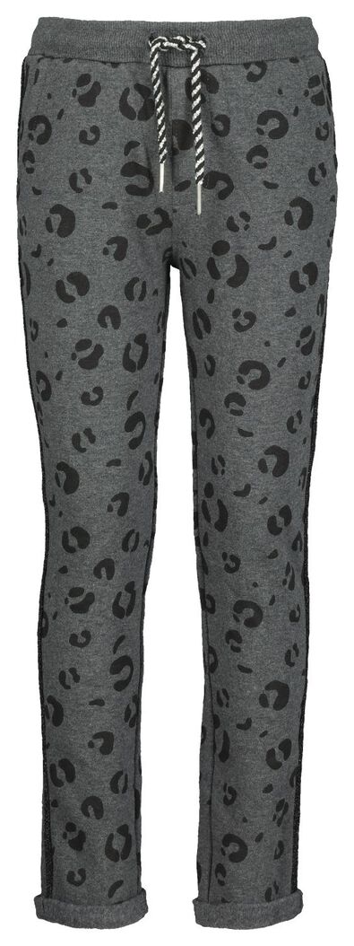 kinder sweatbroek luipaard grijsmelange - 1000021105 - HEMA