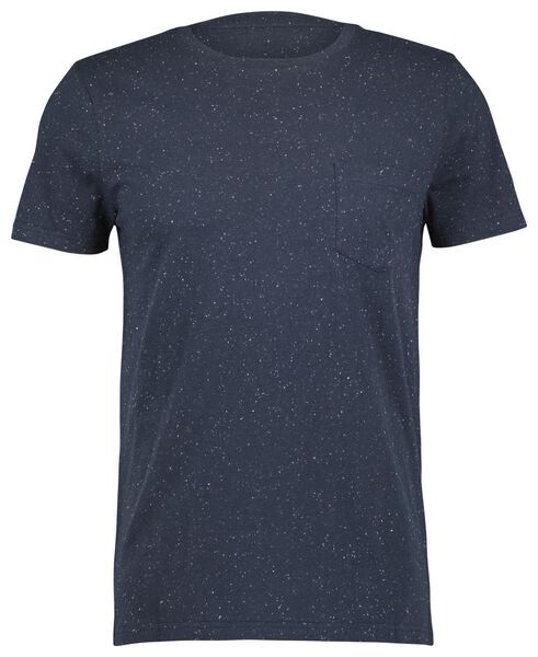 heren t-shirt donkerblauw XL - 34297479 - HEMA