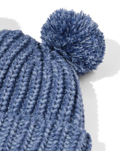 bonnet b&eacute;b&eacute; pompon bleu bleu - 33200375BLUE - HEMA