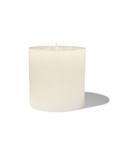 bougie rustique 10x10 cm ivoire 10 x 10 - 13503163 - HEMA