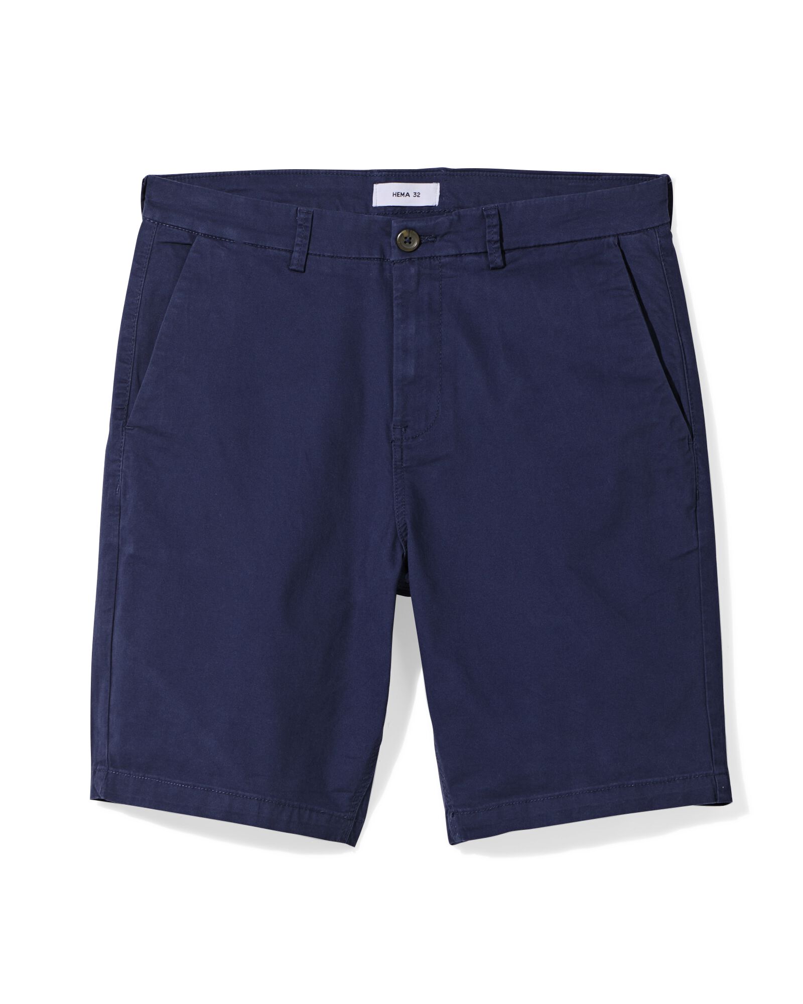 heren chino short donkerblauw donkerblauw - 2114470DARKBLUE - HEMA