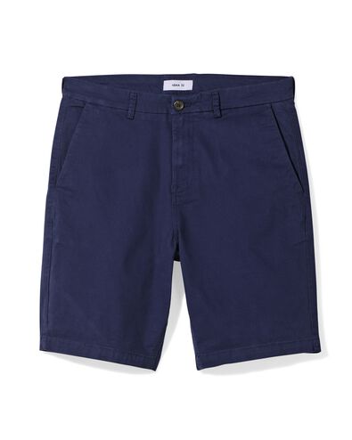 heren chino short donkerblauw donkerblauw - 2114470DARKBLUE - HEMA