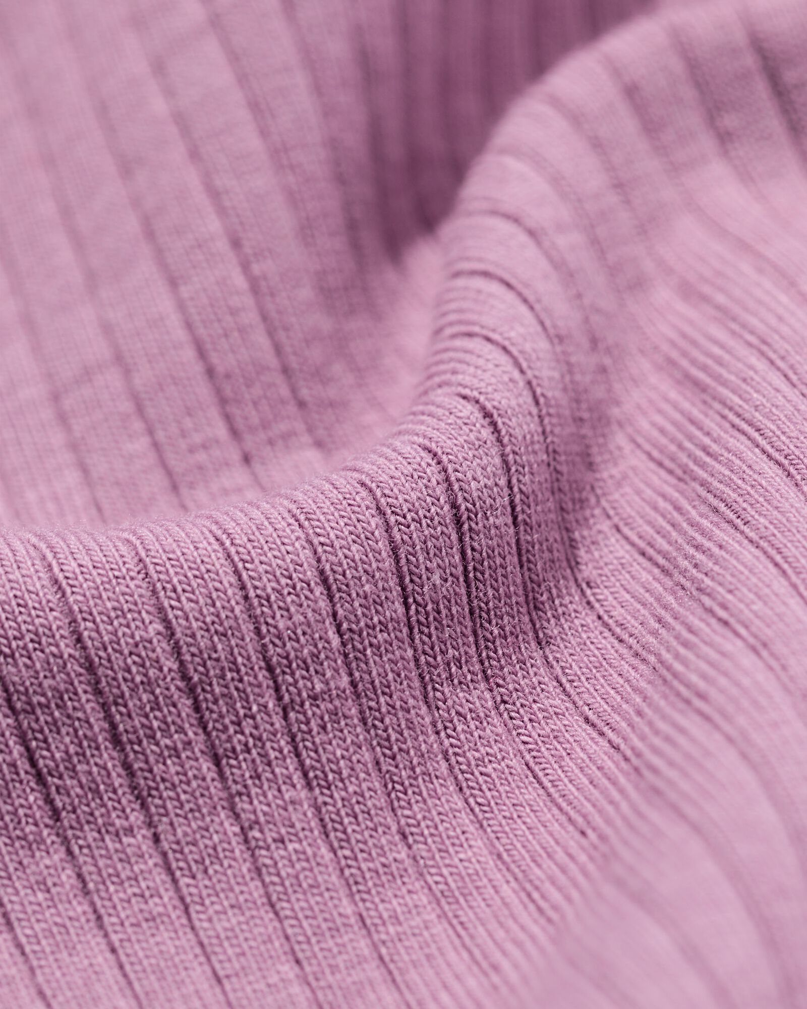 Kinder-T-Shirt, gerippt dunkellila dunkellila - 30846426DARKPURPLE - HEMA