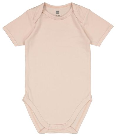 4er-Pack Baby-Bodys, elastische Biobaumwolle, Tiere rosa - 1000022888 - HEMA