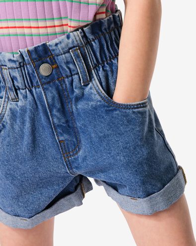 kurze Kinder-Paperbag-Jeans hellblau 146/152 - 30838175 - HEMA