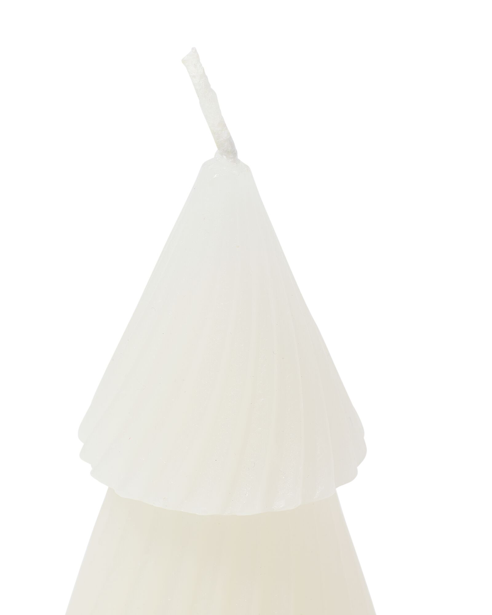 vormkaars boom 7.4x7.4x16.7cm ecru - 25100222 - HEMA