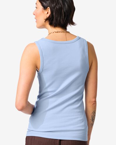 Damentop Anouk gerippt hellblau hellblau - 36310580LIGHTBLUE - HEMA
