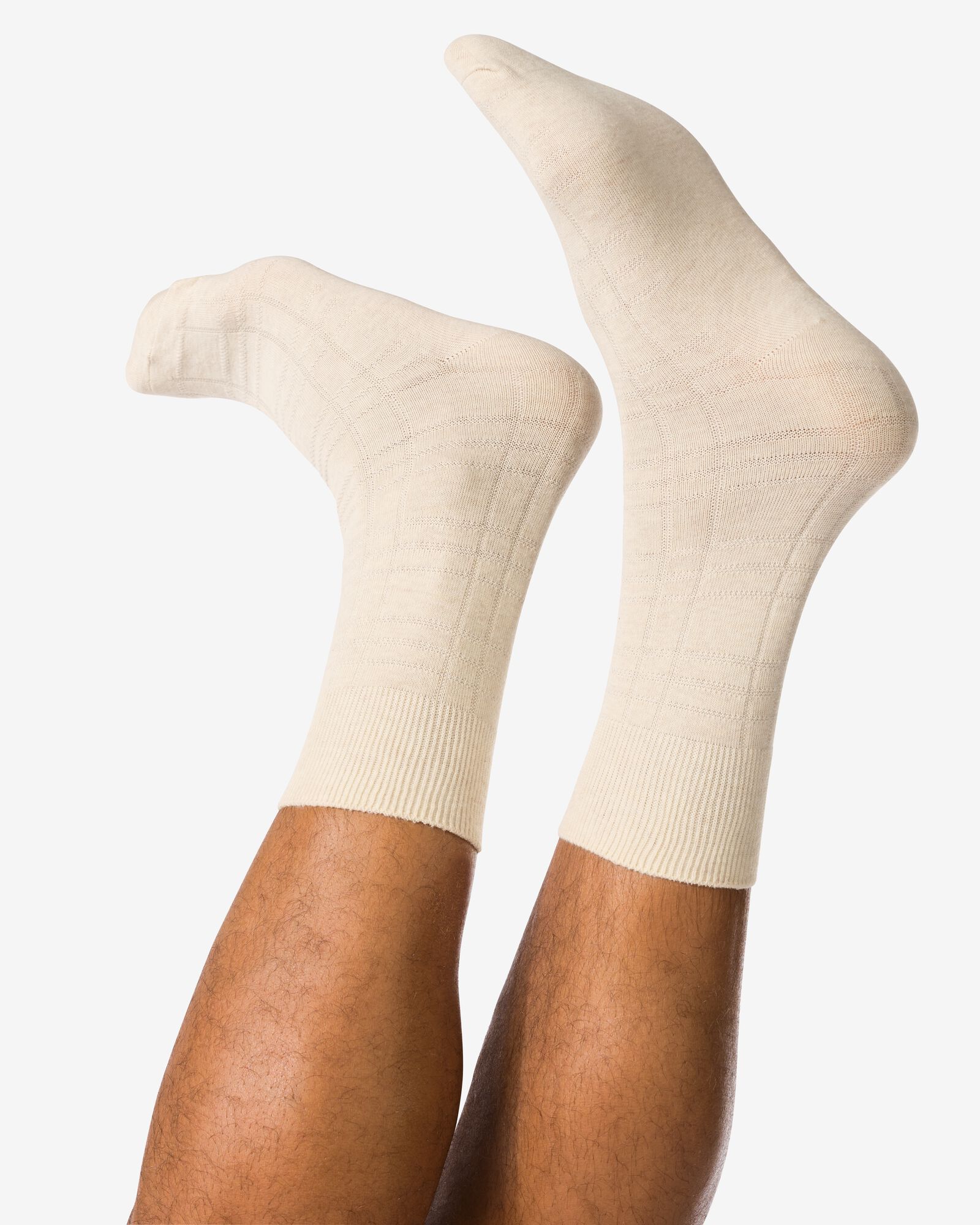 Herrensocken, kariert beige beige - 4150620BEIGE - HEMA
