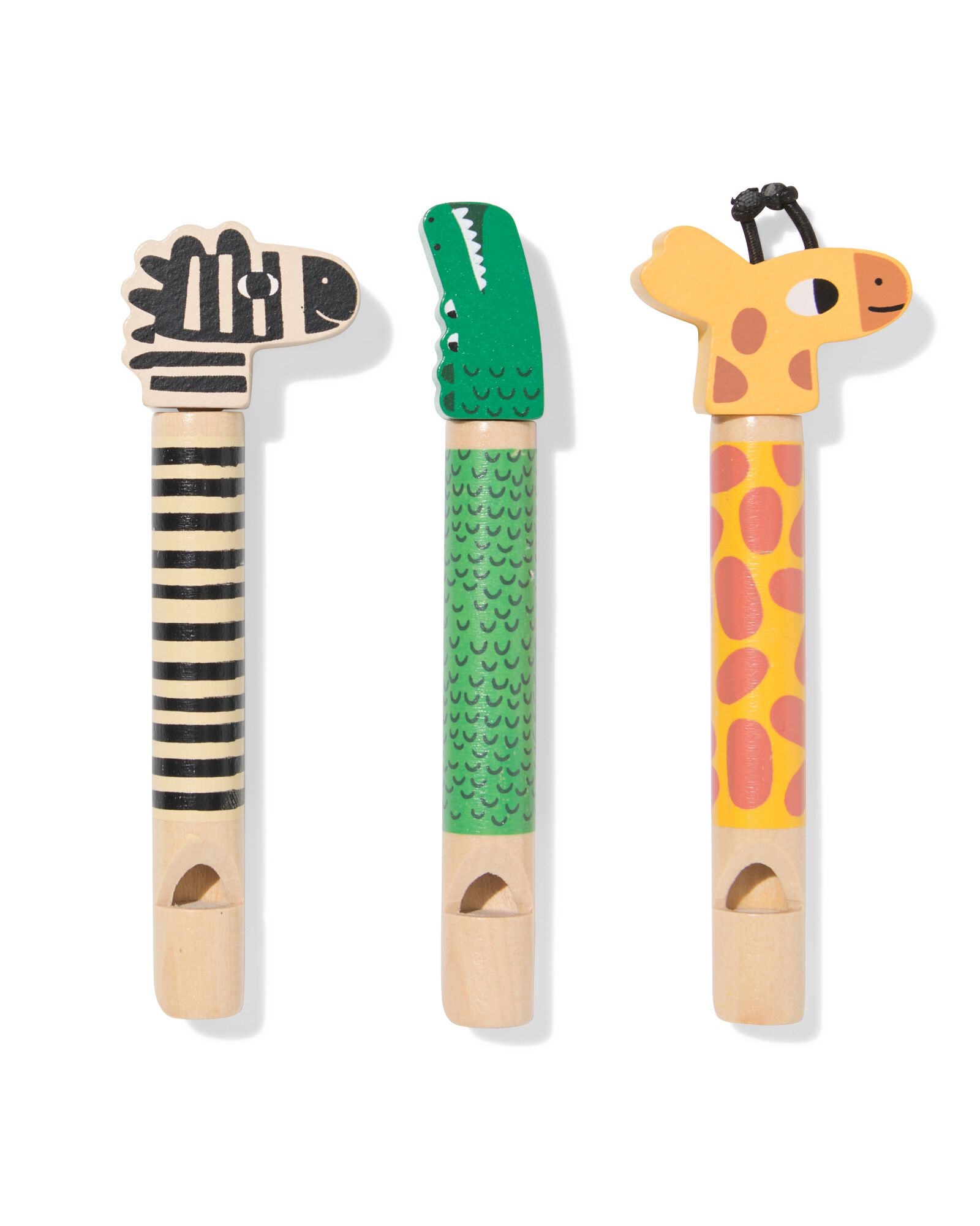 sifflet 4x12,5x1,5 animal bois - 15100484 - HEMA