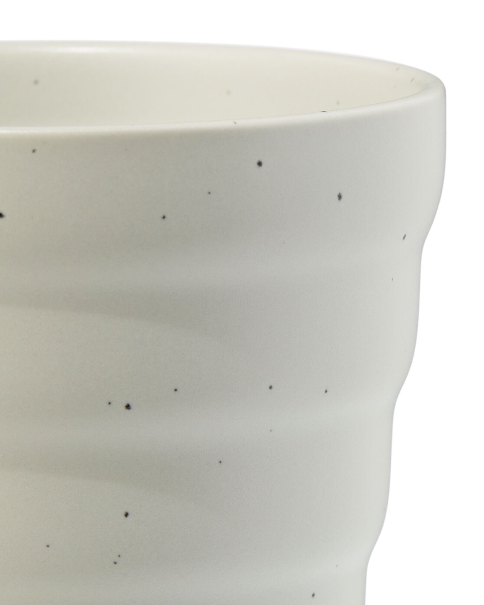 Cappuccinobecher 300 ml, Trend, Steingut, gesprenkelt, grau - 80660364 - HEMA