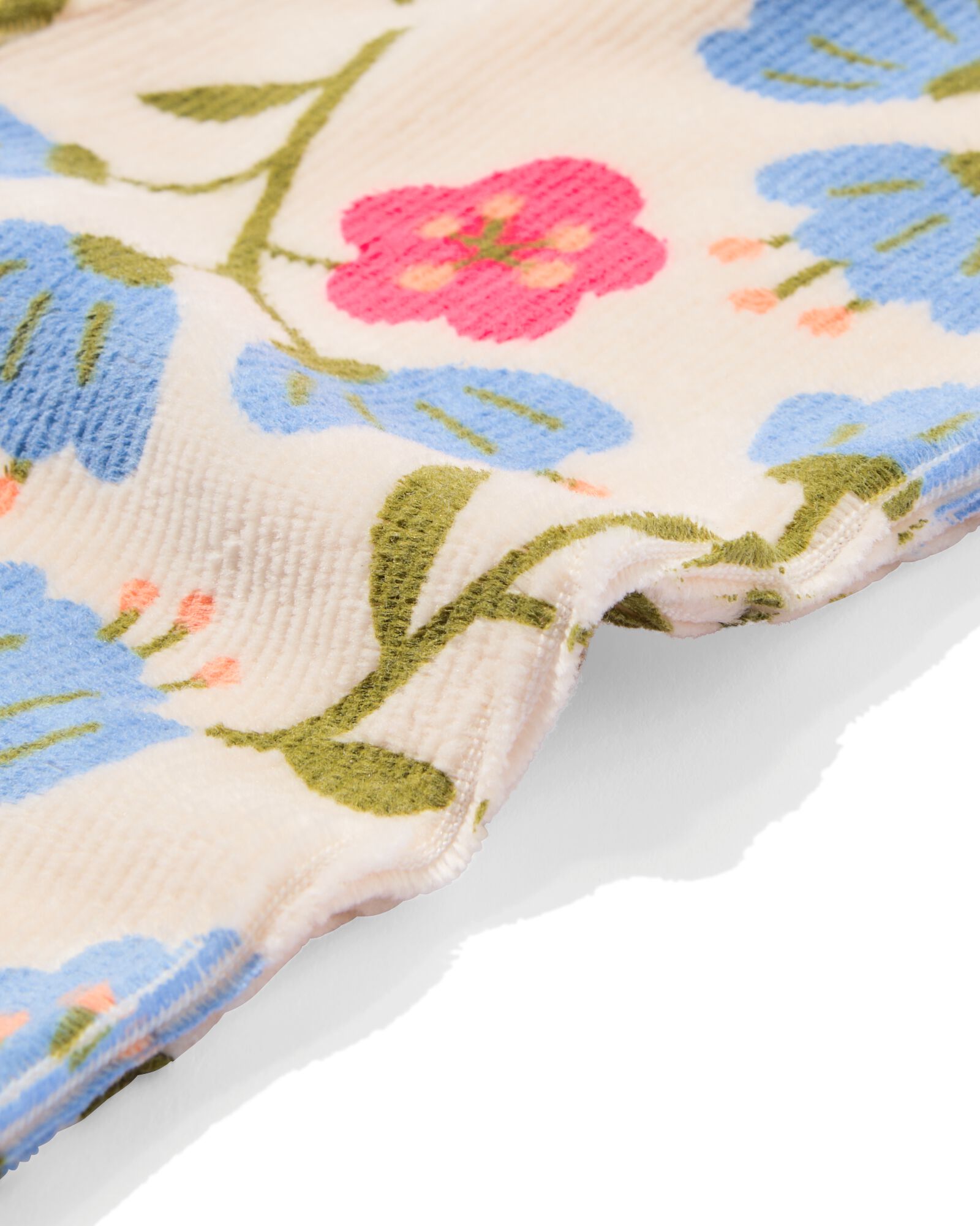 legging b&eacute;b&eacute; &eacute;vas&eacute; c&ocirc;tel&eacute; velours fleurs &eacute;cru &eacute;cru - 33066070ECRU - HEMA