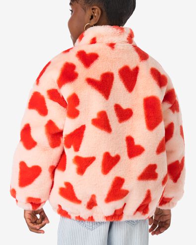 manteau enfant teddy cœurs rose rose - 30852944PINK - HEMA