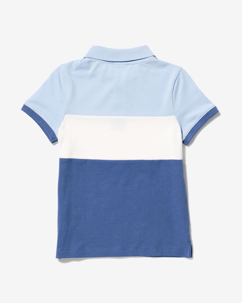 Kinder-Poloshirt, Colourblocking blau - 1000030820 - HEMA