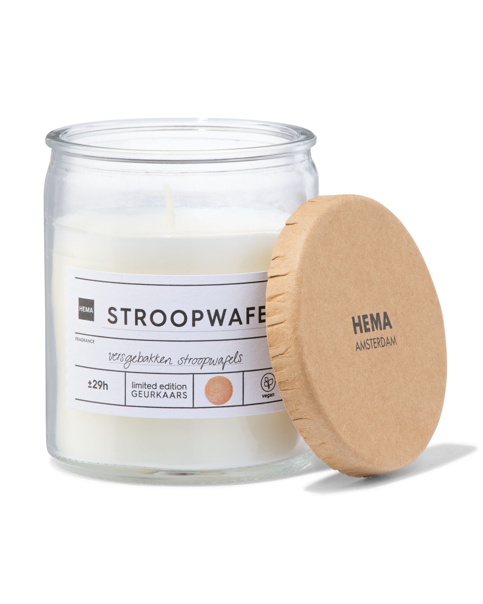 bougie parfum&eacute;e en verre gaufre hollandaise - 13540004 - HEMA
