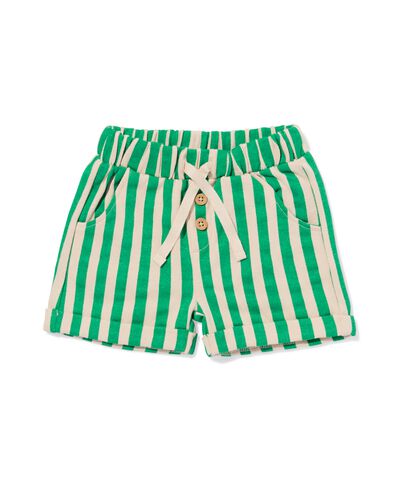 baby sweatshort strepen groen - 33135470GREEN - HEMA