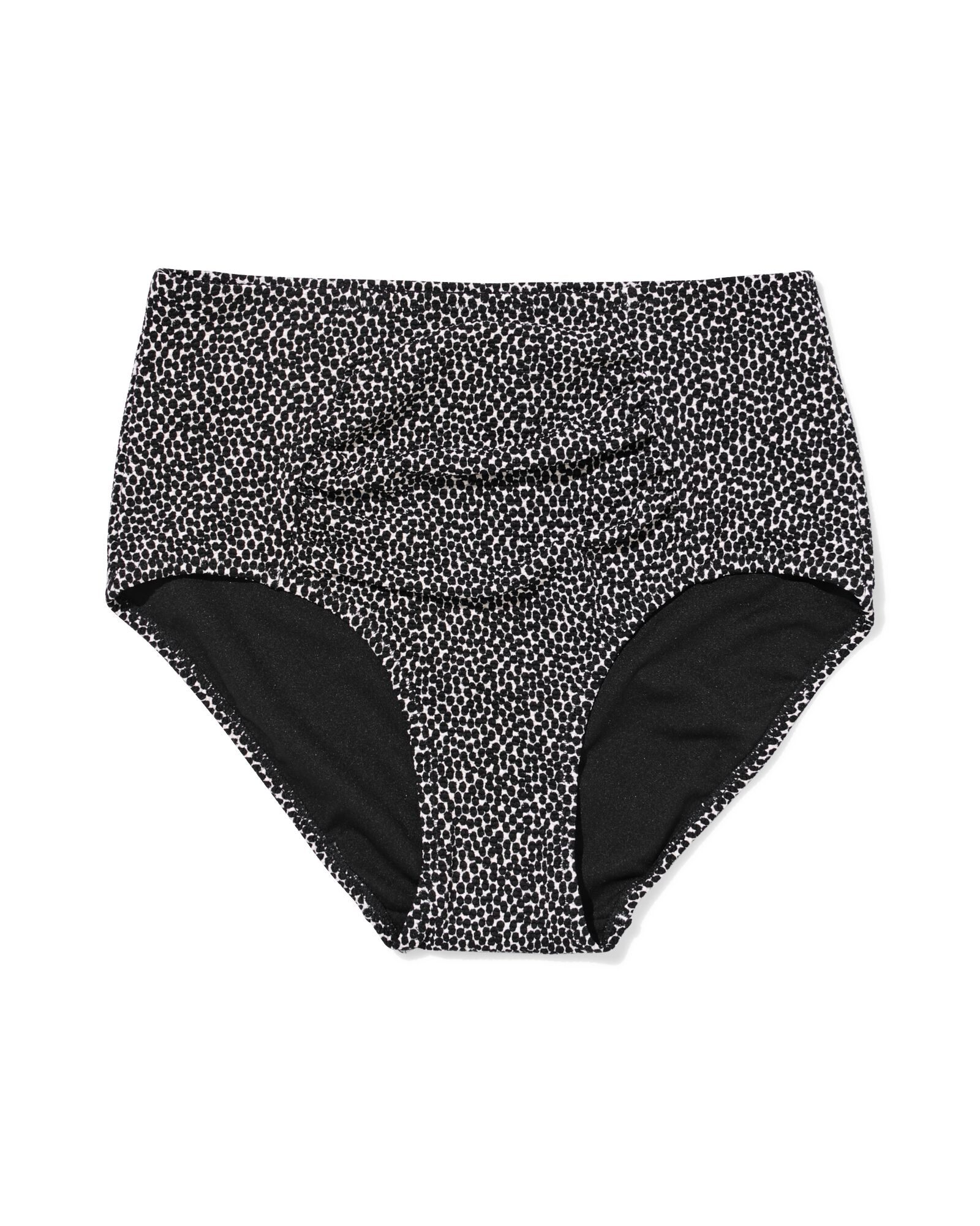 Damen-Bikinihose Meggy, hoch, figurformend, strukturiert schwarz/wei&szlig; schwarz/wei&szlig; - 22360530BLACKWHITE - HEMA