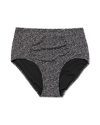 Damen-Bikinihose Meggy, hoch, figurformend, strukturiert schwarz/wei&szlig; schwarz/wei&szlig; - 22360530BLACKWHITE - HEMA