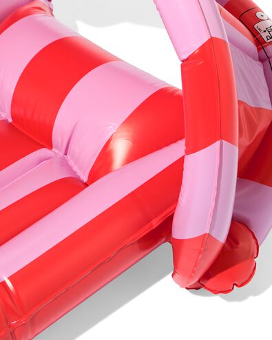 matelas gonflable 173 cm rayures rouge-rose - 15800365 - HEMA
