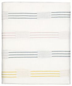 Tischdecke, 140 x 240 cm, Baumwolle, weiß mit Streifen - 5320042 - HEMA