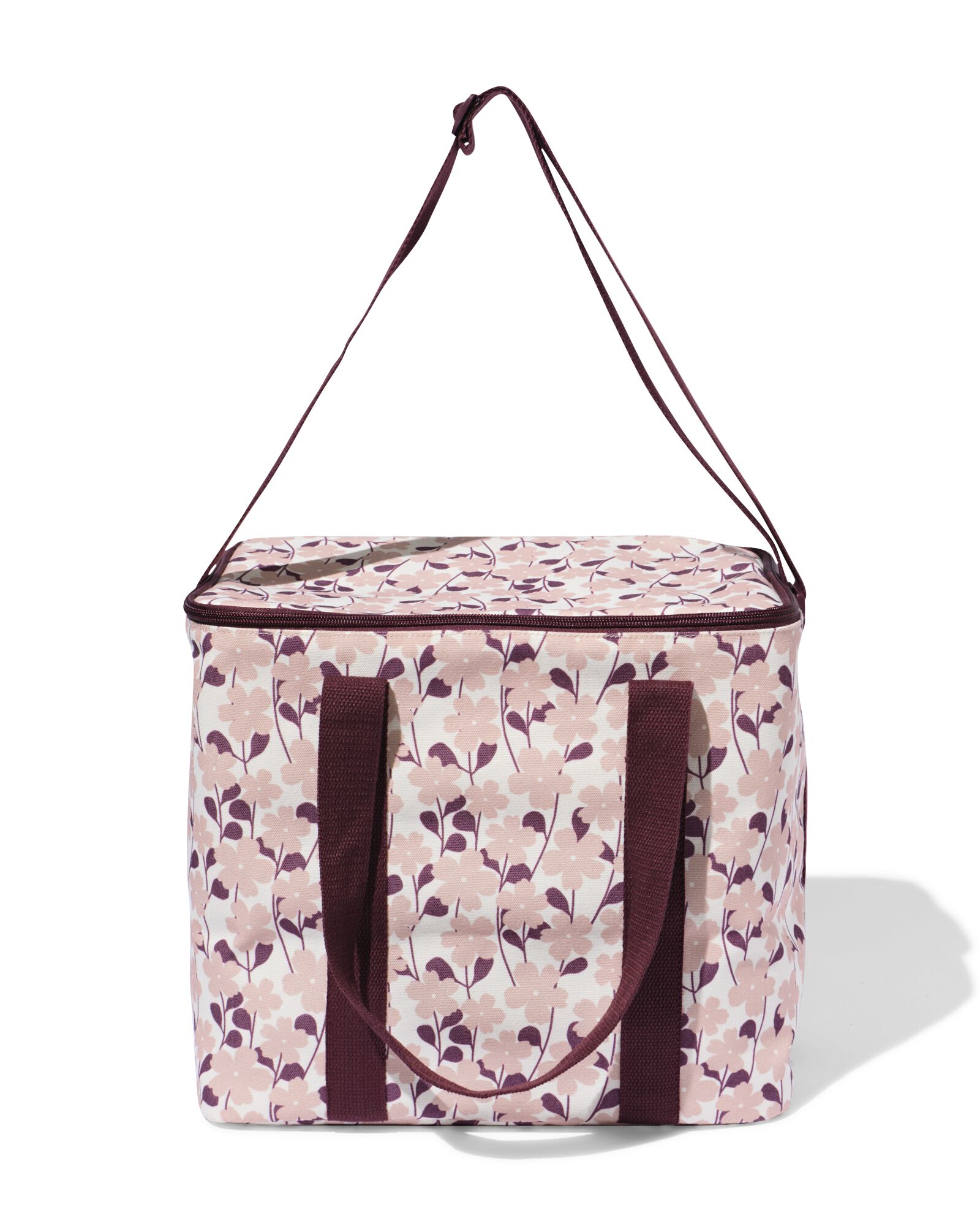 koeltas 25x36x10cm linnen bloemenprint roze - 41800173 - HEMA