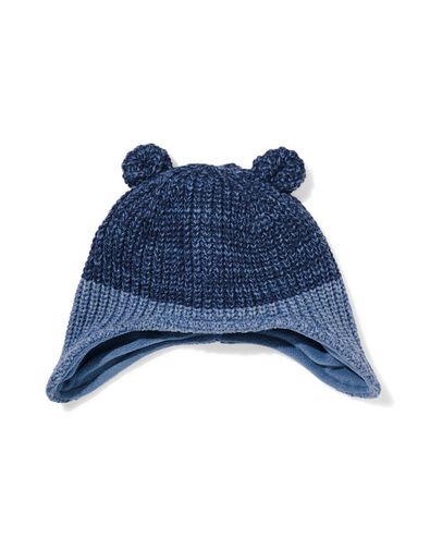 bonnet b&eacute;b&eacute; avec oreilles bleu - 33200045BLUE - HEMA