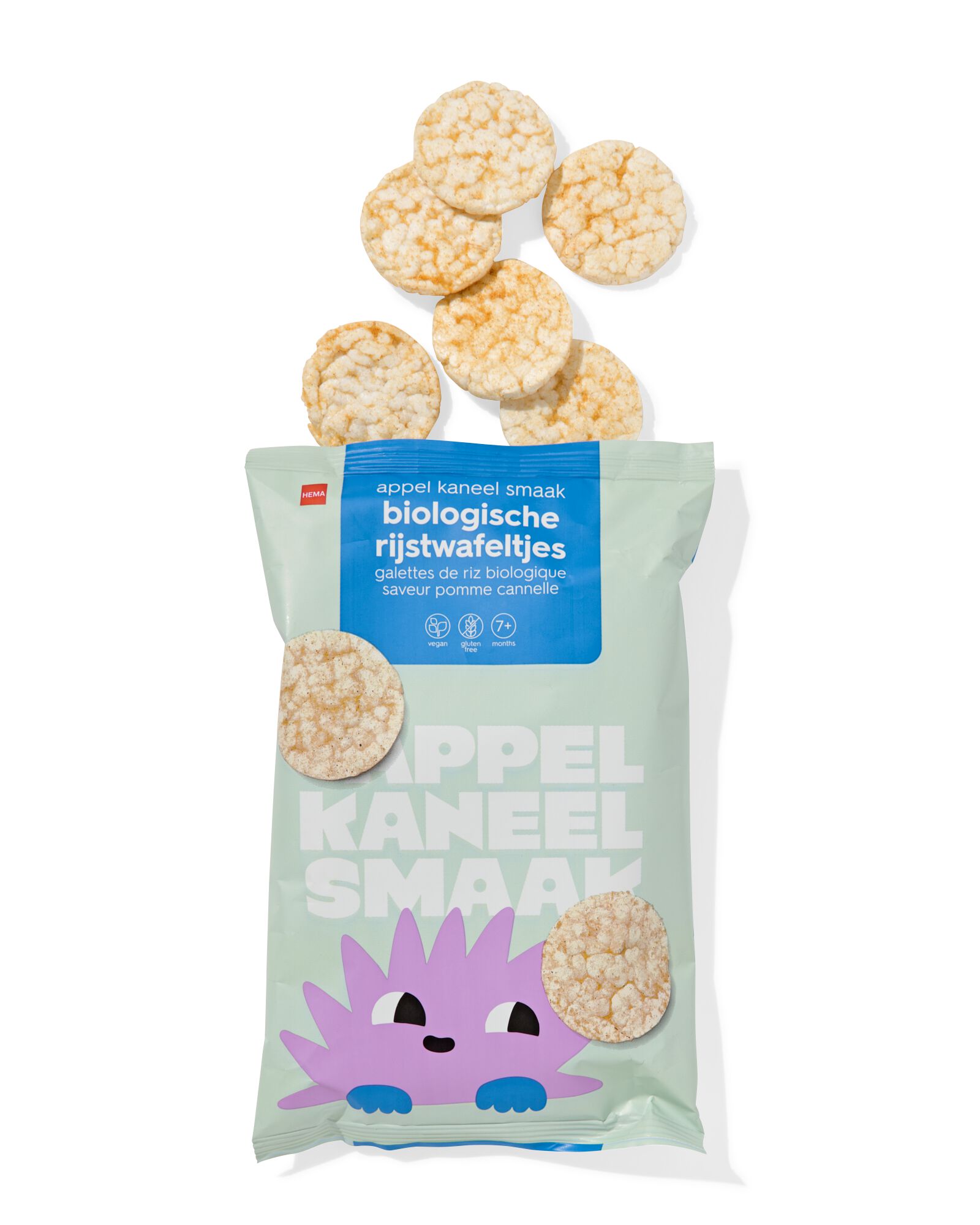 bio rijstwafeltjes appel-kaneel 35g - 10250037 - HEMA