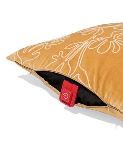 housse de coussin 50x50cm velours fleur beige - 7325168 - HEMA
