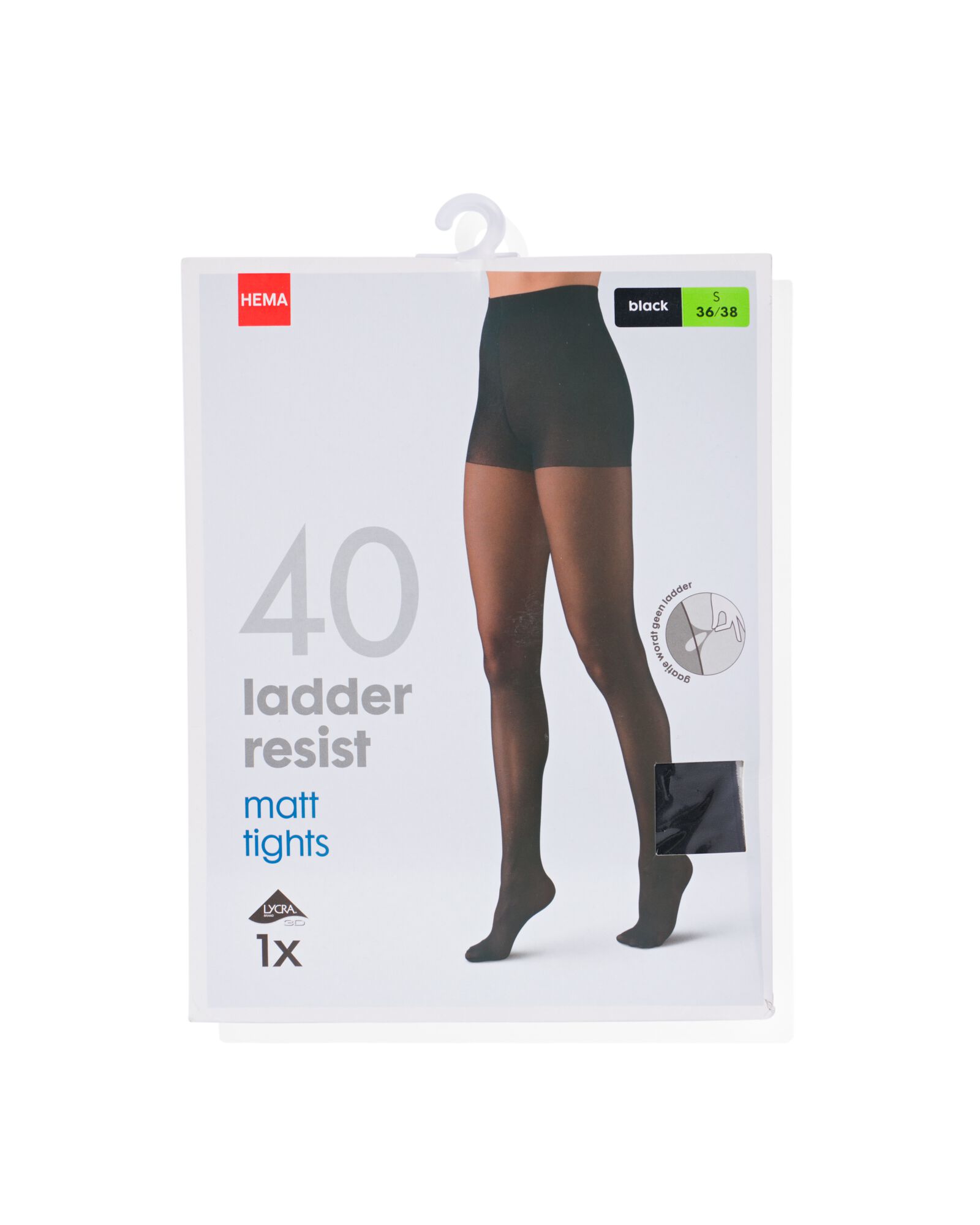 collant anti-d&eacute;maillage 40 deniers noir noir - 4060130BLACK - HEMA