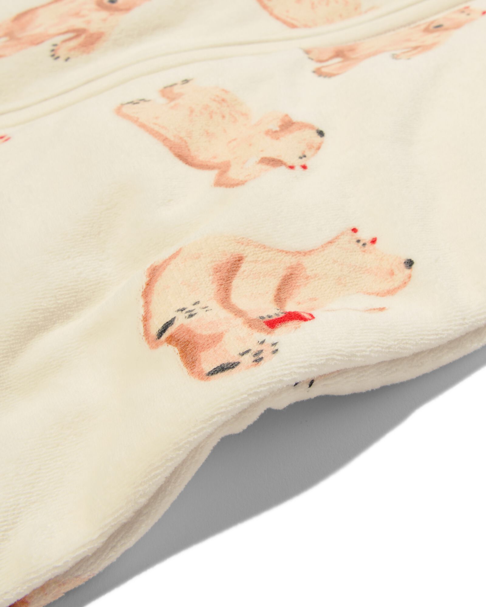 gigoteuse b&eacute;b&eacute; rembourr&eacute;e velours ours blanc cass&eacute; - 1000032500 - HEMA