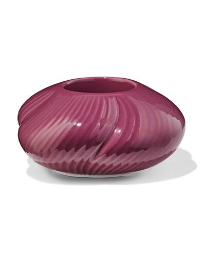 theelichthouder keramiek twist donkerpaars - 13325087 - HEMA