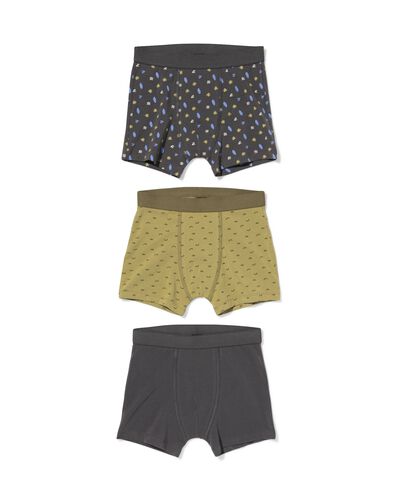 kinderboxers surf - 3 stuks antraciet antraciet - 19203960ANTHRACITE - HEMA