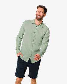 chemise mousseline homme vert vert - 1000030621 - HEMA
