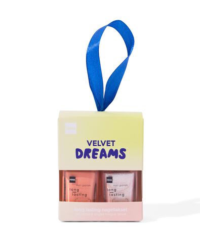 set de vernis &agrave; ongles longue dur&eacute;e orange paillet&eacute; 2 pi&egrave;ces - 60640081 - HEMA