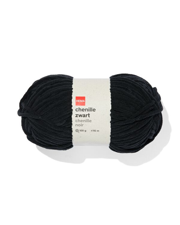 fil chenille noir 100g 110m - 60760032 - HEMA