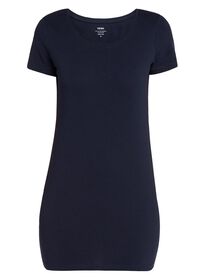 t-shirt femme - coton biologique bleu foncé bleu foncé - 1000004874 - HEMA