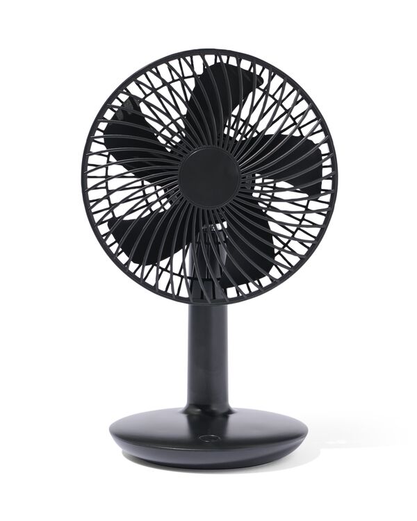 tafelventilator draadloos stil zwart &Oslash;16cm - 80200022 - HEMA