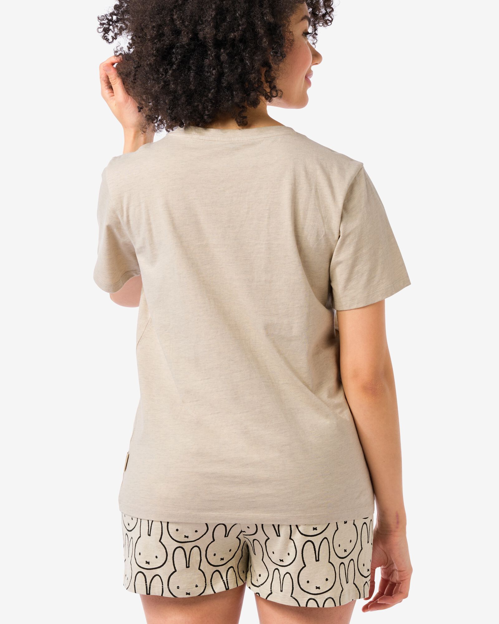 pyjacourt femme coton miffy naturel - 23410370NATURAL - HEMA