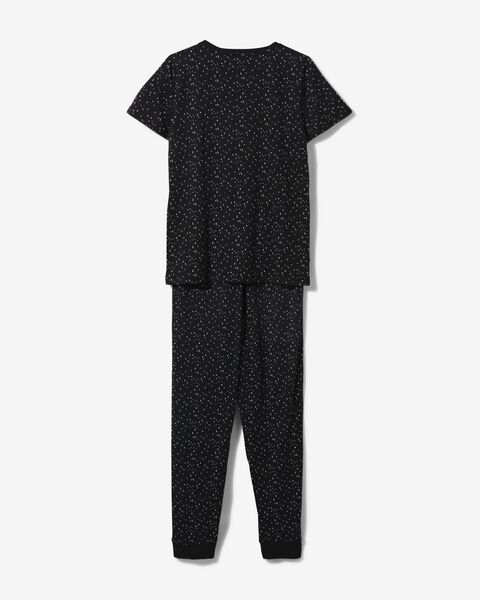 Damen-Pyjama, Baumwolle schwarz - 1000030234 - HEMA