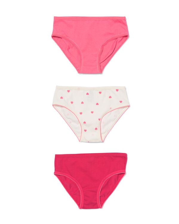 3 slips en coton pour enfant rose rose - 19321230PINK - HEMA