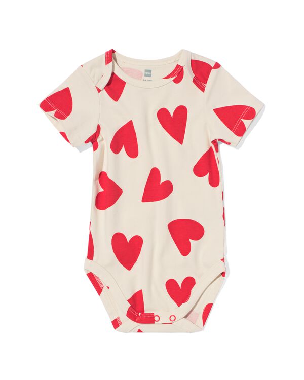 body stretch coton avec coeurs rouge rouge - 33310830RED - HEMA