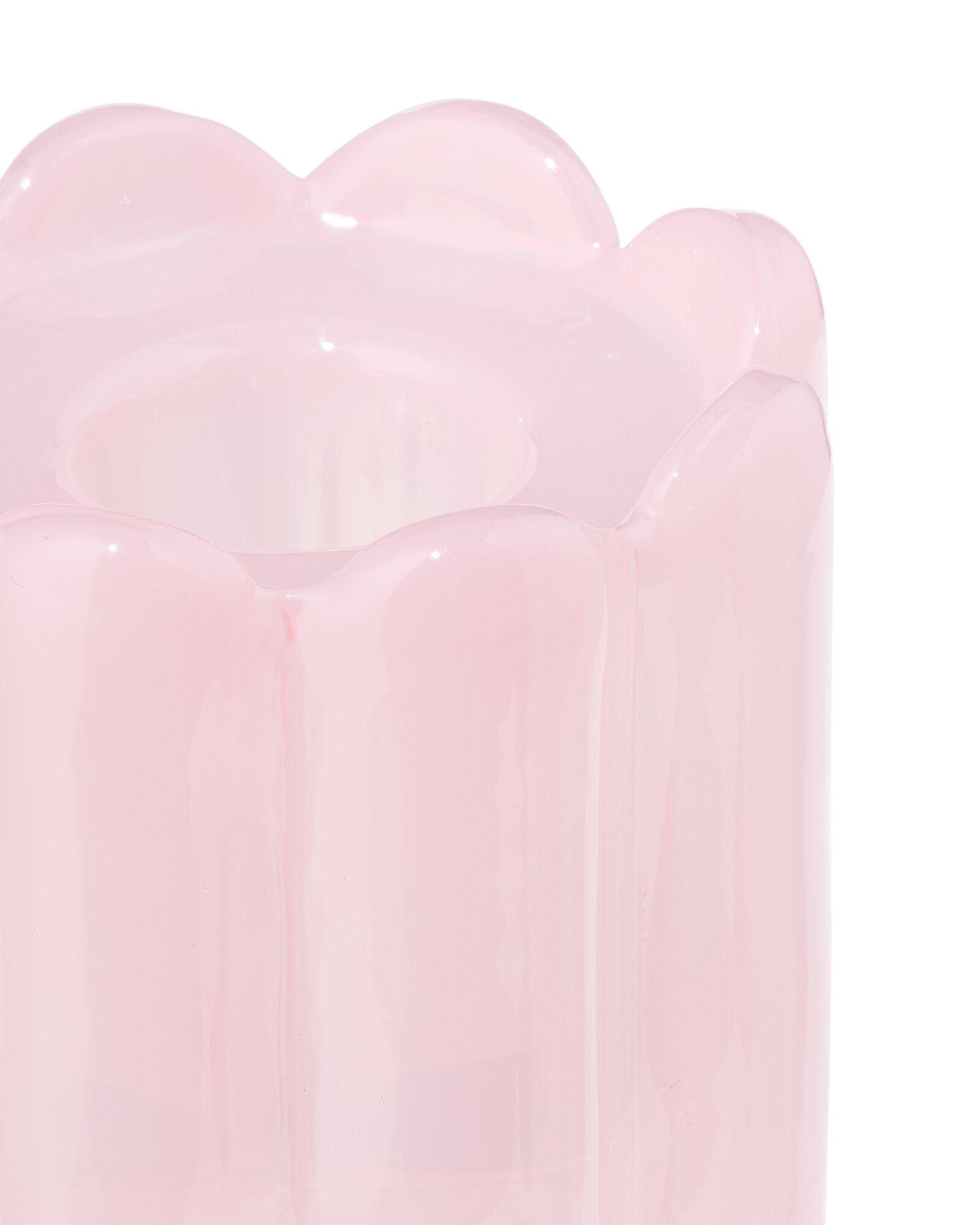 kandelaar 5.8x10cm glas opaque - 13325033 - HEMA