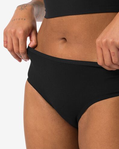 Damen-Hipster, Baumwolle, mit Spitze schwarz - 19642264BLACK - HEMA