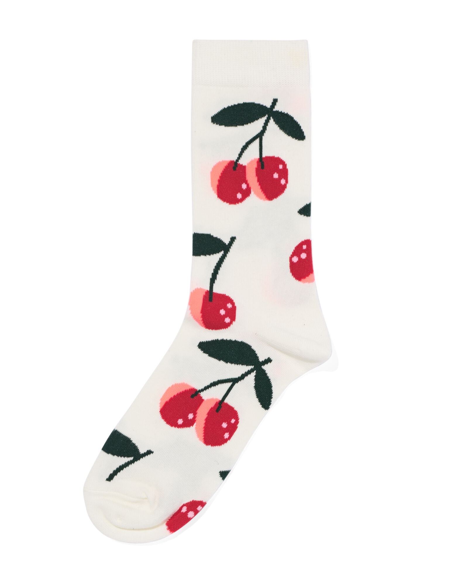 sokken voor volwassenen 'cherry much'  gebroken wit gebroken wit - 4124135OFFWHITE - HEMA