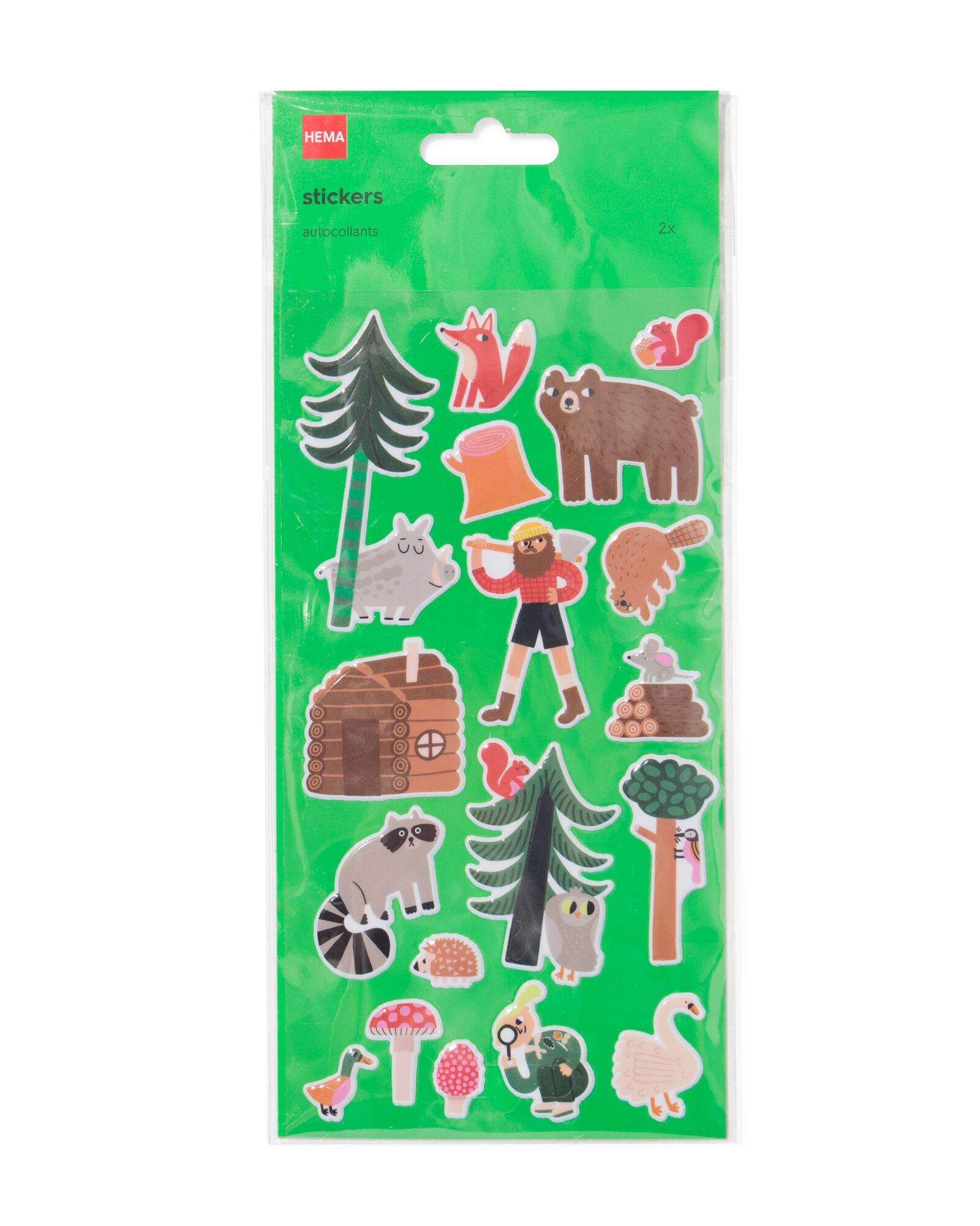 autocollants 3D animaux de la for&ecirc;t - 15900307 - HEMA