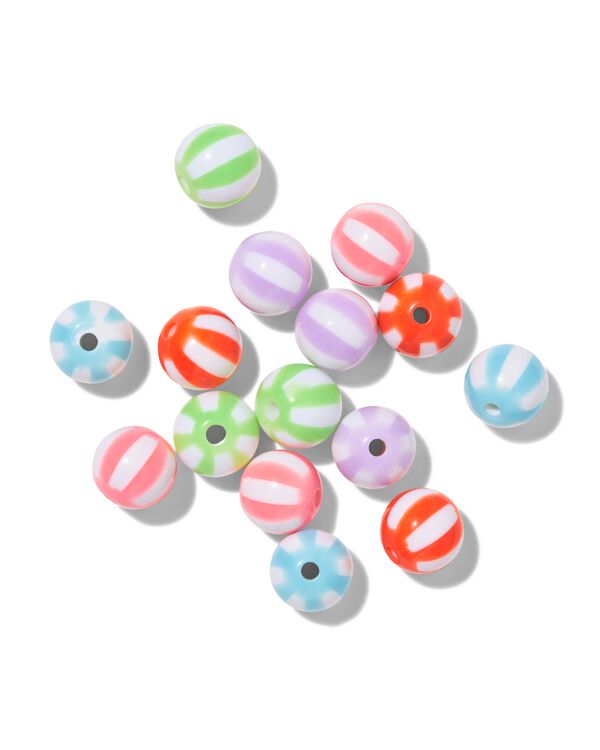 mélange de perles en verre rondes rayures - 15900392 - HEMA