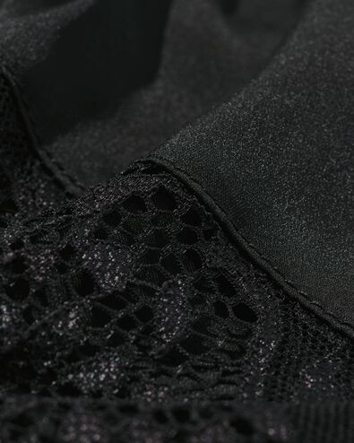 damesnachthemd satijn met kant zwart zwart - 23404630BLACK - HEMA