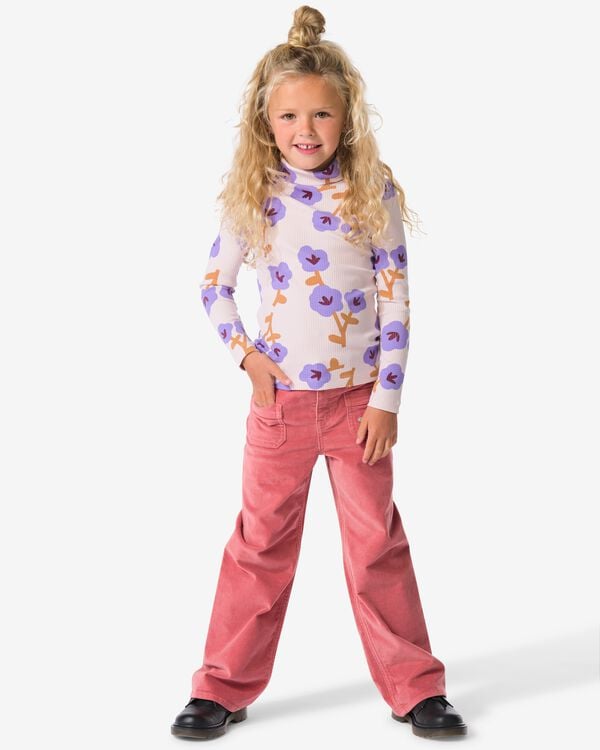 pantalon enfant velours  rose rose - 30833900PINK - HEMA