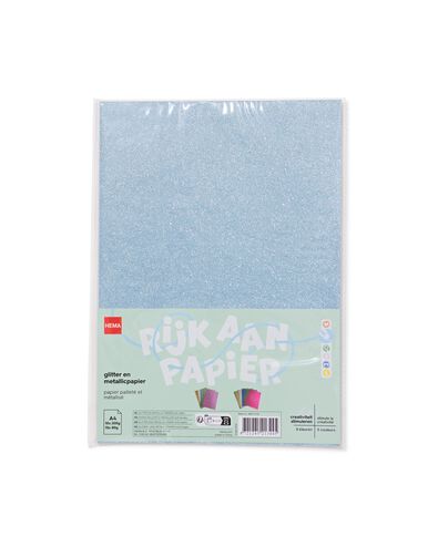 Glitzer- und Metallicpapier, DIN A4 &ndash; 20 St&uuml;ck - 15900154 - HEMA