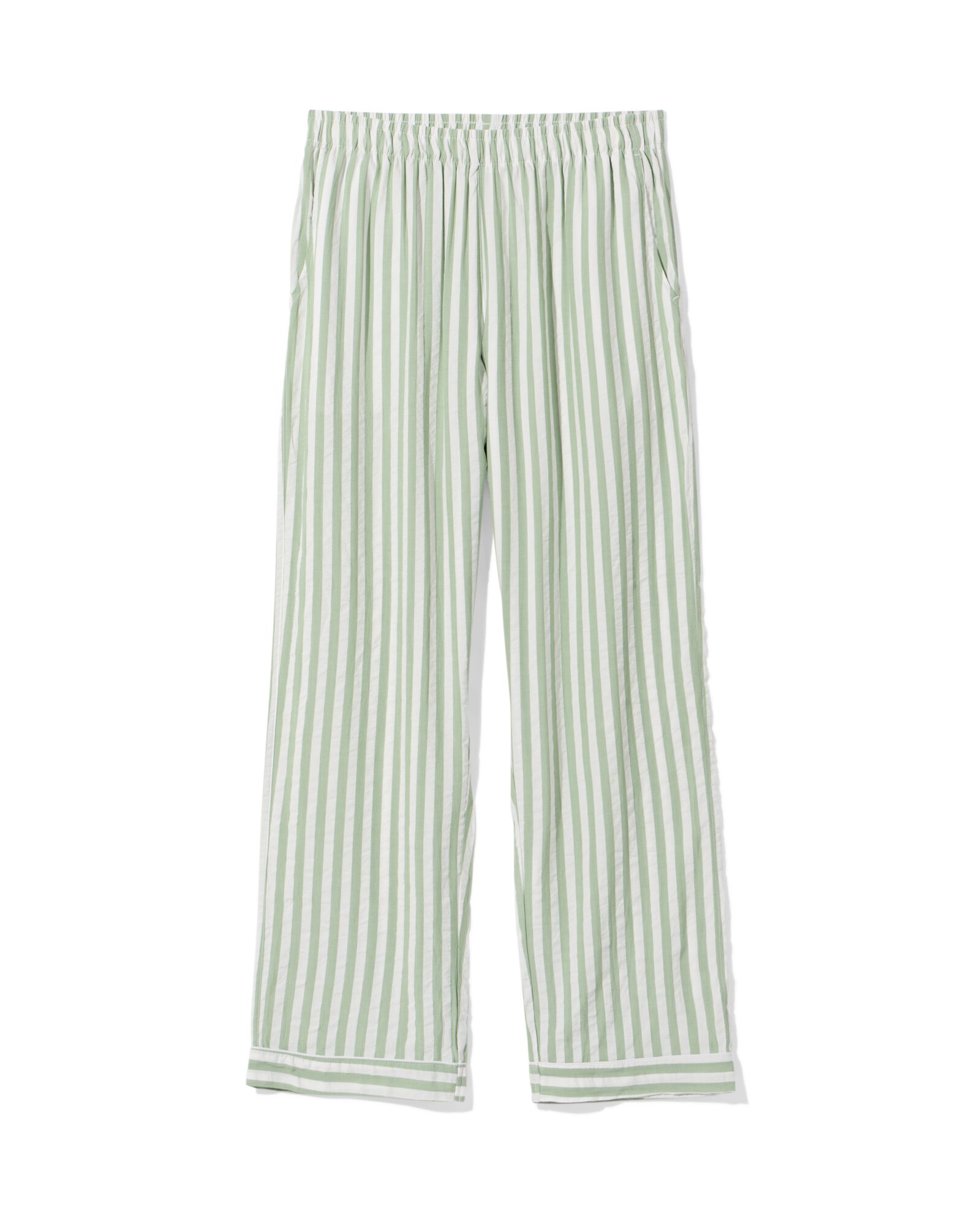 Damen-Pyjamahose aus Seersucker, gestreift gr&uuml;n gr&uuml;n - 23401760GREEN - HEMA