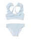 kinder bikini met strepen lichtblauw 122/128 - 22219633 - HEMA